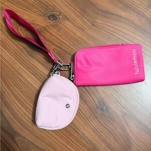 lululemon athletica Pink and Light Pink Clutch & Wristlet